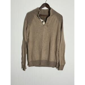 Clear Water Mens Sweater Long Sleeve Sz XL Comfort Mock Neck Pullover Solid